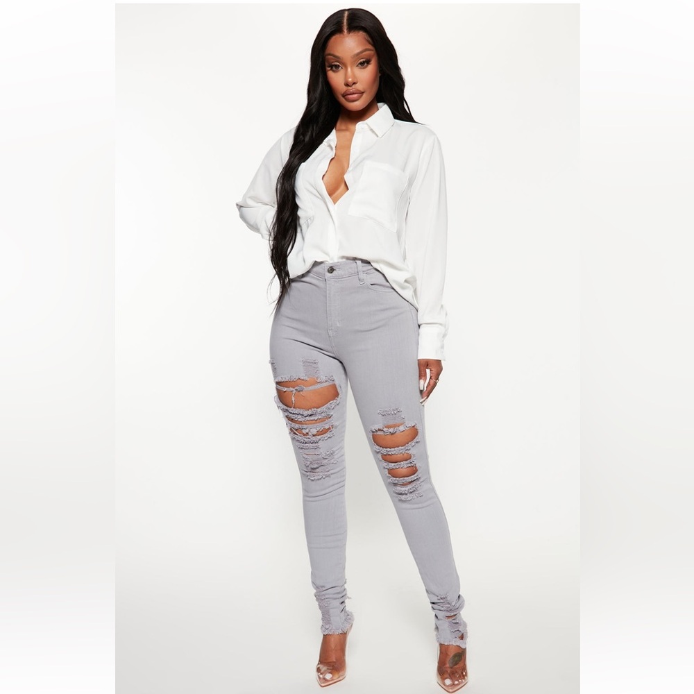 Gray Skinny Jeans